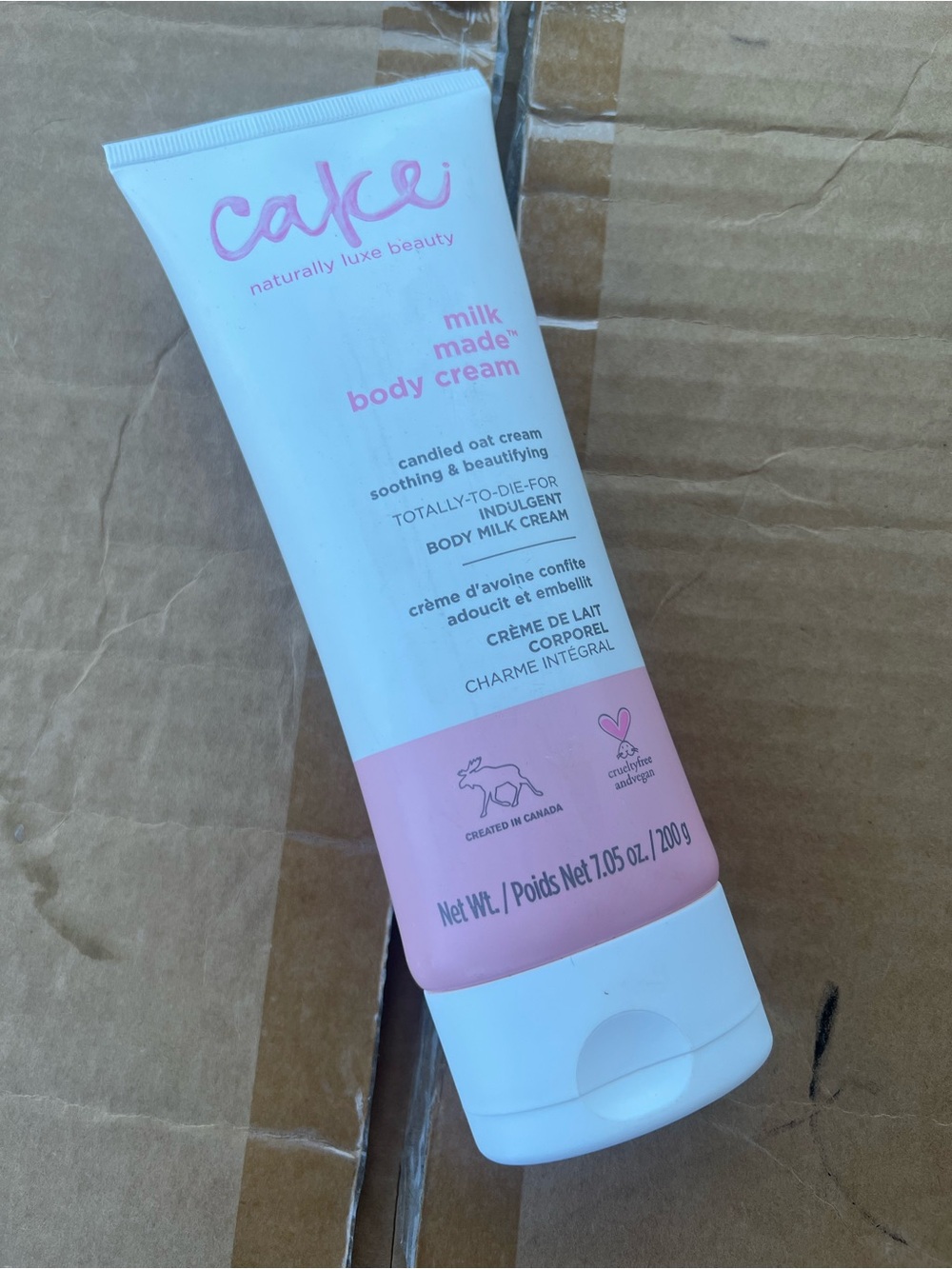 NWOT Cake Milk Made Body Cream - Pink